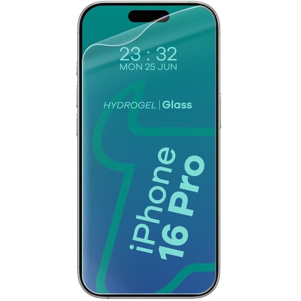 Bizon Glass Hydrogel Skärmskydd till iPhone 16 Pro, 2 st