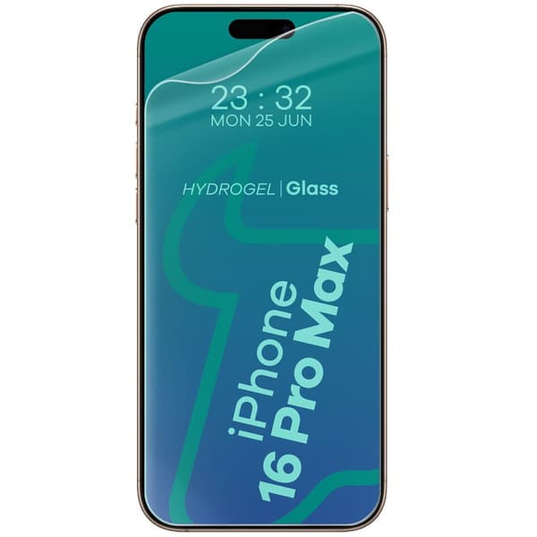 Bizon Glass Hydrogel Skärmskydd till iPhone 16 Pro Max, 2 st