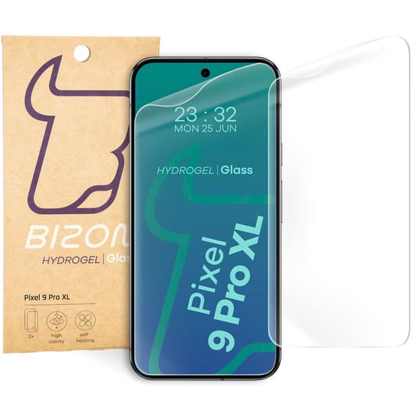 Bizon Glass Hydrogel Frontskærmbeskytter til Google Pixel 9 Pro XL, 2 stk.