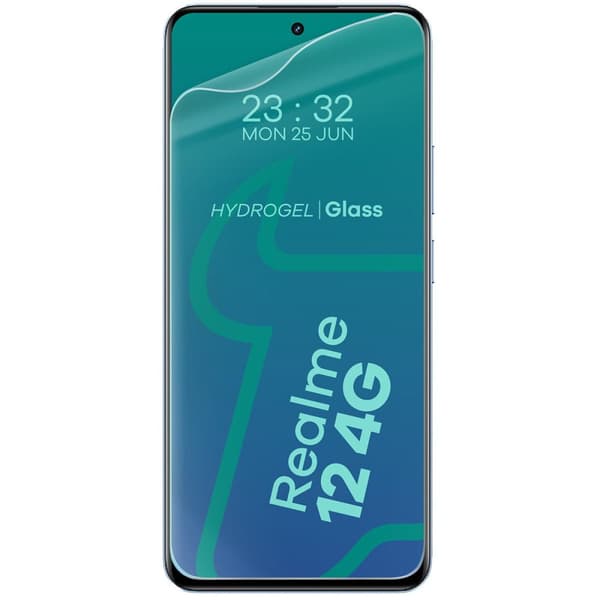Bizon Lasinen Hydrogeeli Näytönsuoja Realme 12 4G:lle, 2 kpl