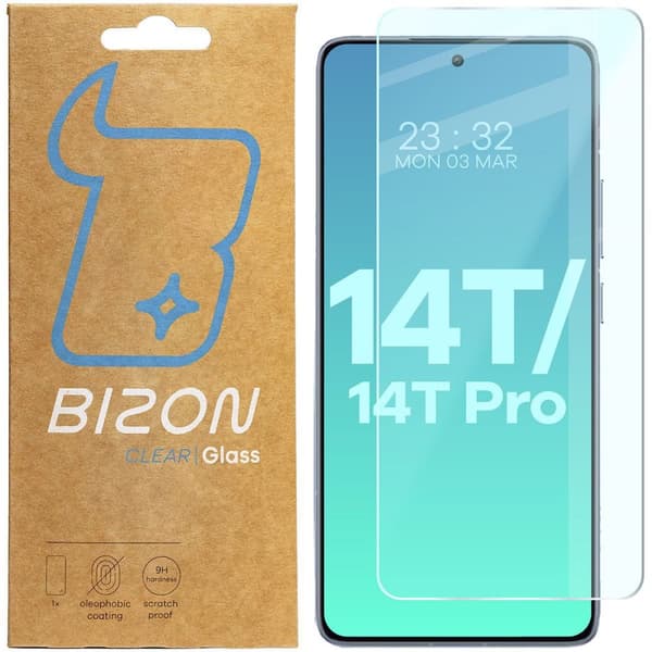 Bizon Glass Clear 2 härdat glas för Xiaomi 14T/14T Pro