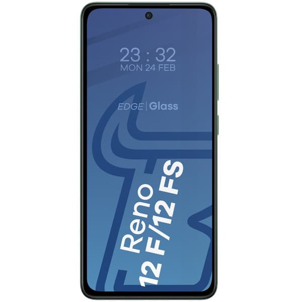 Bizon Glass Edge 2 Hærdet Glas til Oppo Reno12 F 4G/5G/12 FS, Sort Ramme