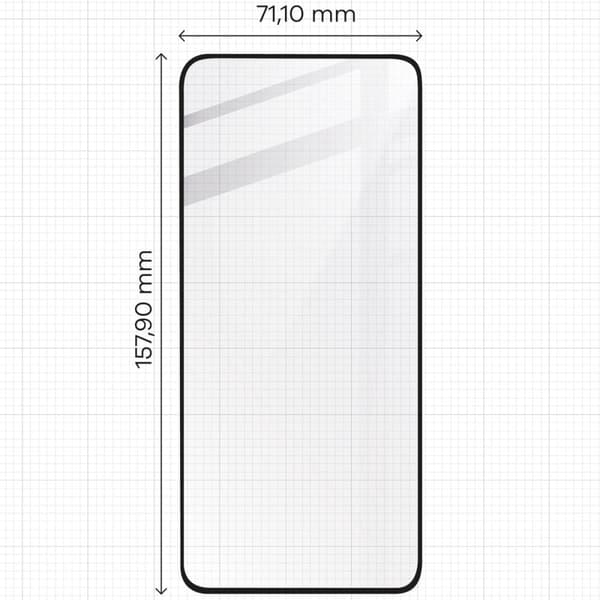 Bizon Glass Edge 2 Hærdet Glas til Oppo Reno12 F 4G/5G/12 FS, Sort Ramme