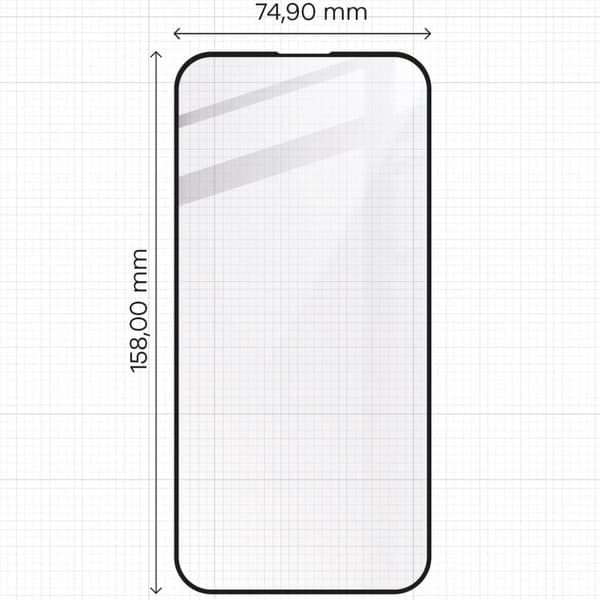 x lasi + kameralasi Bizon Edge 2 pakkaus iPhone 16 Plussalle