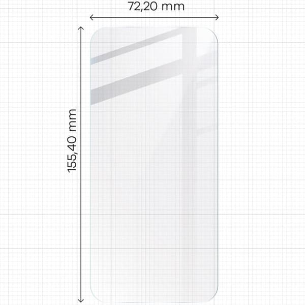 3x karkaistu lasi + kameralasi Bizon Clear 2 pakkaus iPhone 16 Plussalle