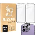 Miniatyrbild 1 av 7: 2x Glas + Kameraglas Bizon Edge 2-pack för iPhone 16 Pro Max