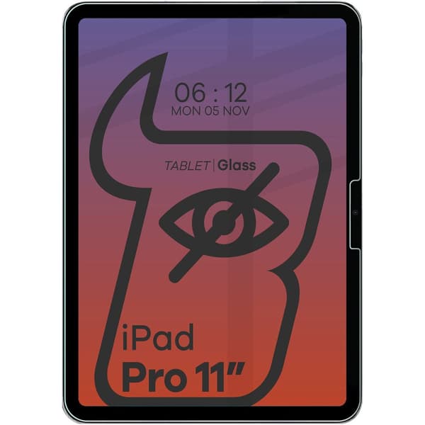 Bizon Glass Tab Clear Shadow Privacy Hærdet Glas til iPad Pro 11" 5. generation 2024, 2 stk.