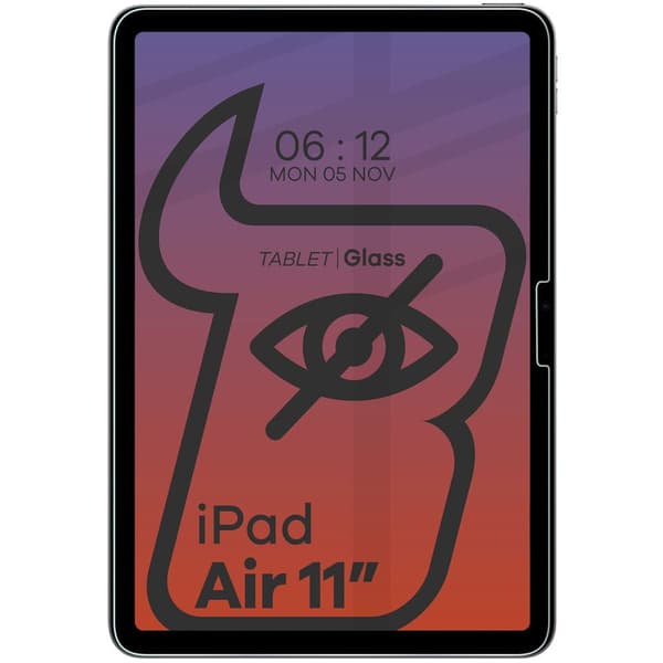 Bizon Glass Tab Clear Shadow Privacy Härdat Glas för iPad Air 11" 7/6 generation. 2025/2024, Tonade, 2 stycken