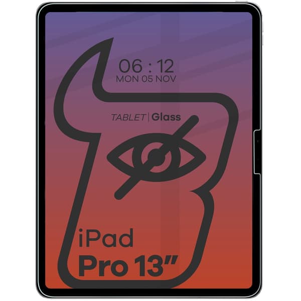 Bizon Glass Tab Clear Shadow Privacy Hærdet Glas til iPad Pro 13" 7. generation 2024, 2 stk.