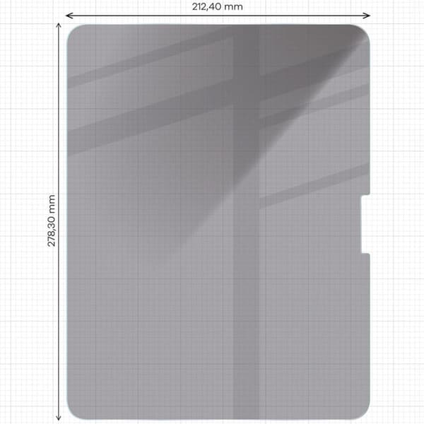 Bizon Glass Tab Clear Shadow Privacy Hærdet Glas til iPad Pro 13" 7. generation 2024, 2 stk.