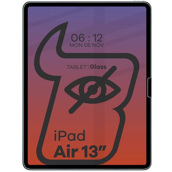 Bizon Glass Tab Clear Shadow Privacy Härdat Glas för iPad Air 13" 2025/2024, Tonat, 2 delar