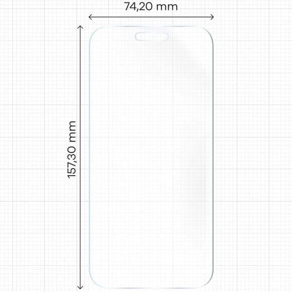 Bizon Glass Film Sun Matte Film för iPhone 15 Plus, 2 stycken