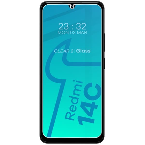 3x Härdat glas + Kameraglas Bizon Clear 2-pack för Xiaomi Redmi 14C 4G