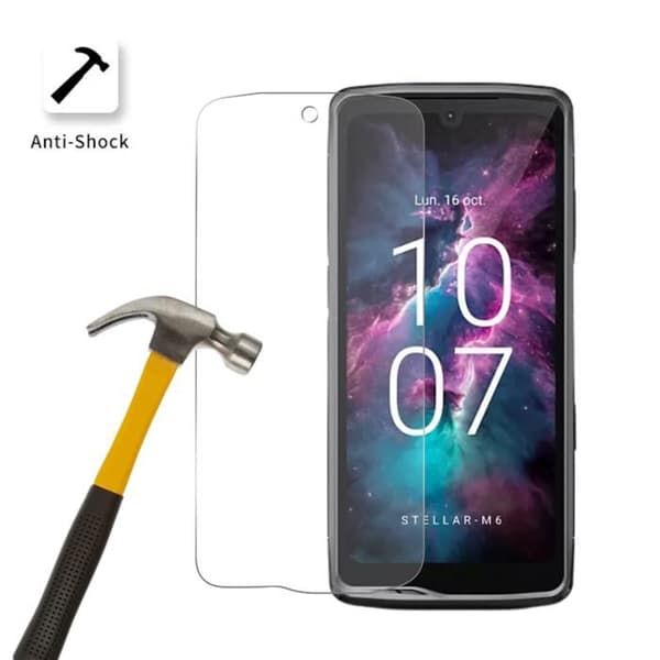 Härdat glas - Phonillico® - Crosscall Stellar M6/M6E - Paket med 4 - Rep-resistant - Skärmskydd