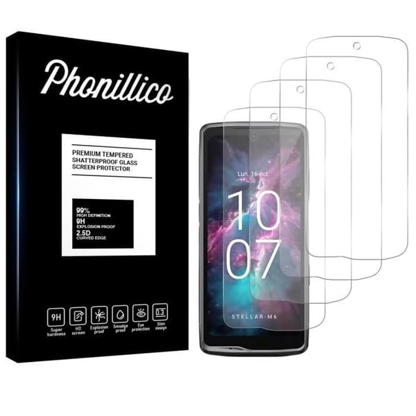 Härdat glas - Phonillico® - Crosscall Stellar M6/M6E - Paket med 4 - Rep-resistant - Skärmskydd