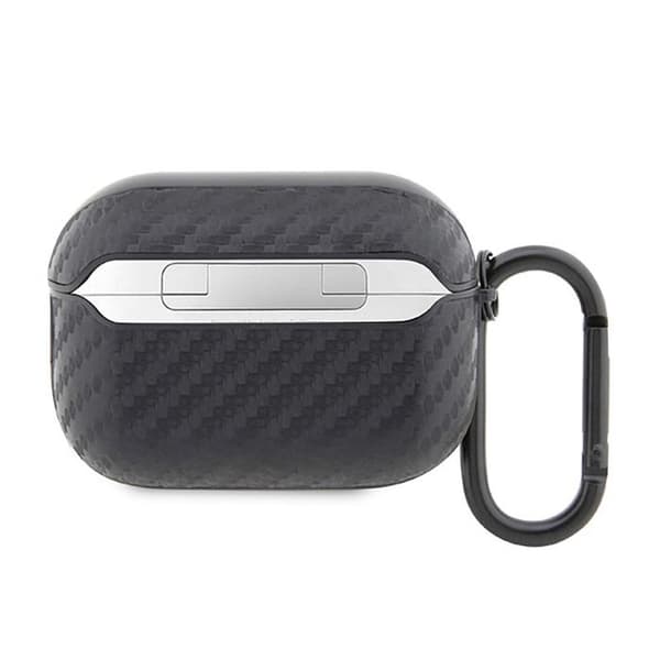 Fodral till AirPods Pro 2 - BMW - Carbon Double Metal Logo - Svart - Reptålig - TPU