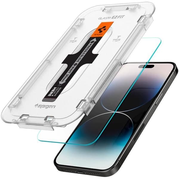 Skärmskydd - SPIGEN - GLASTR Fit - iPhone 14 Pro Max - Härdat glas - Reptålig