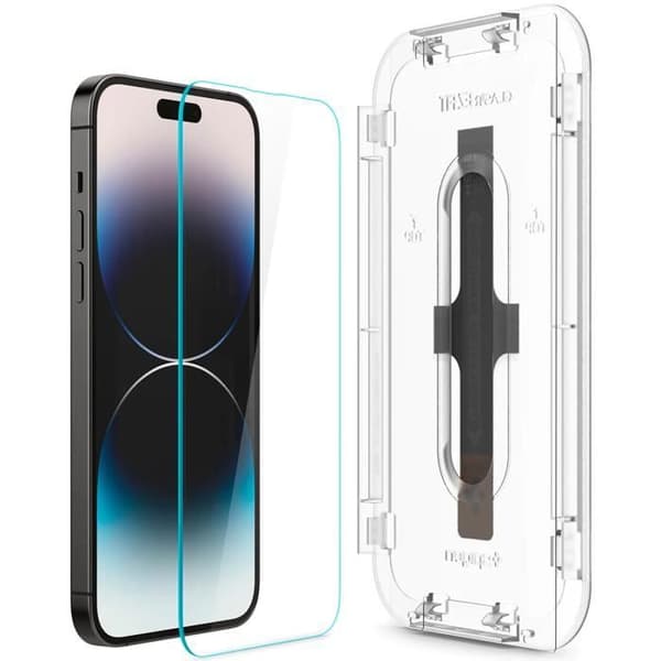 Skärmskydd - SPIGEN - GLASTR Fit - iPhone 14 Pro Max - Härdat glas - Reptålig