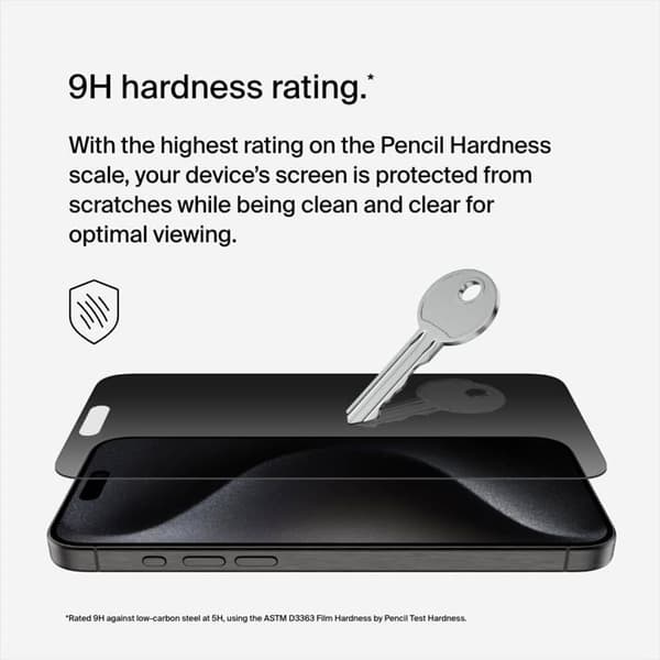 Sekretessfilter - BELKIN - OVA150ZZ - Härdat glas 9H - Transparent - Smartphone