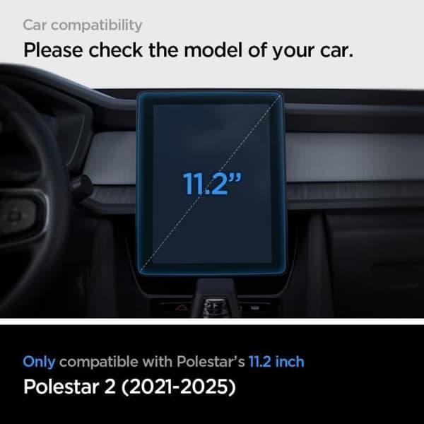 Spigen Glas.tR EZ Fit Härdat Glas för Polestar 22022-2025, 11.2 Tum