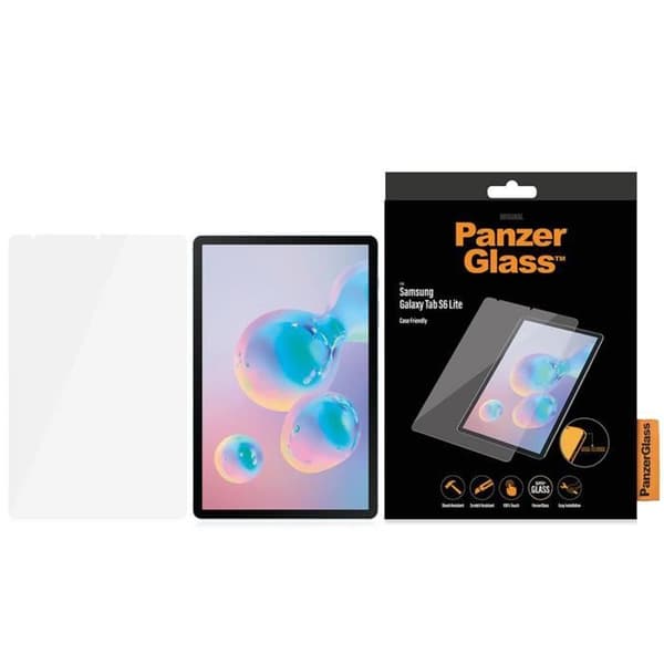 Skärmskydd - PanzerGlass - Samsung Galaxy Tab S6 Lite - Härdat glas - Rundade kanter - Transparent