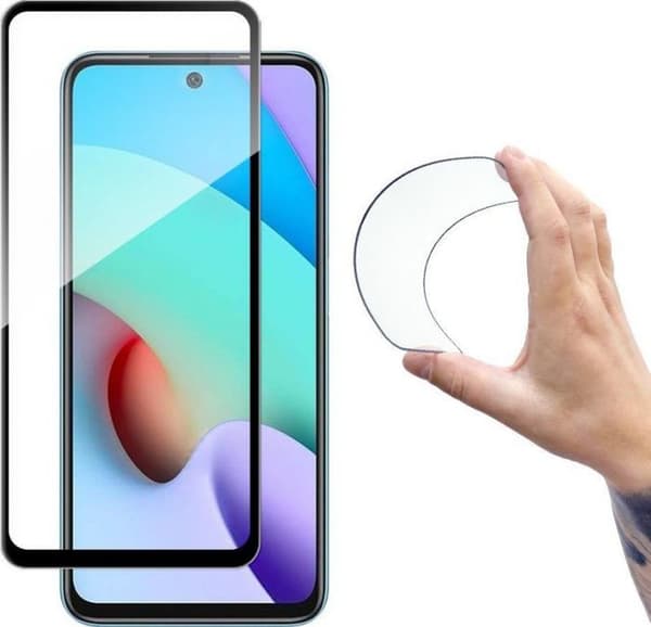 Skyddsfilm Wozinsky Full Cover Flexi Nano Glass Film Härdat Glas med Ram Xiaomi Redmi 10 Svart