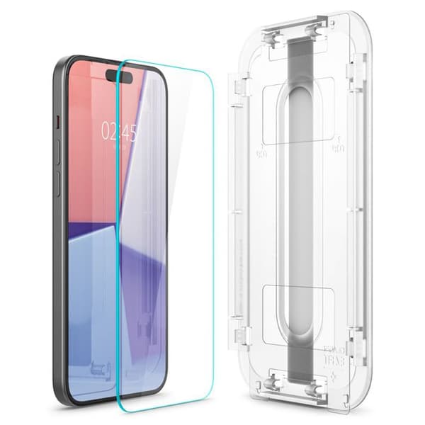 Härdat glas Glas.TR EZ-FIT iPhone 15 Plus - Spigen - Transparent