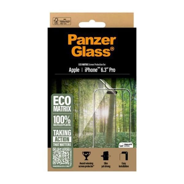 Skydd av skärm för iPhone 16 Pro UWF Matrix Oljeavvisande och Rep-resistant Panzer Glass Transparent