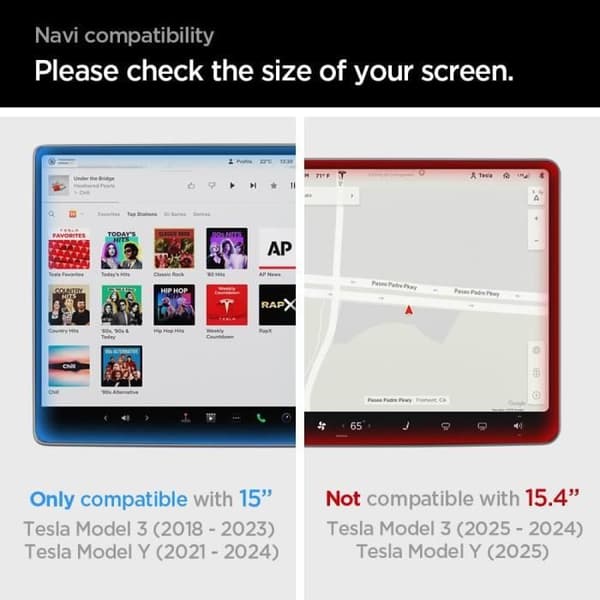 Härdat Glas - SPIGEN - Glas.tR EZ Fit - Tesla Model 3/Model Y - Enkel Installation - 9H Hårdhet