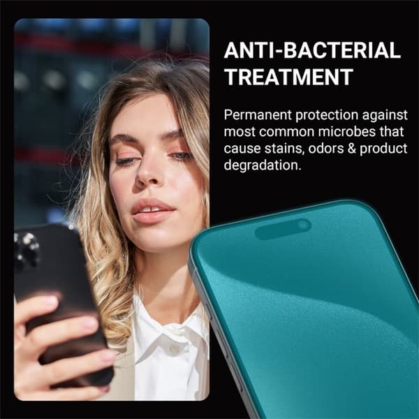 Härdat glas 9H för iPhone 16 Pro + installationsram Bakteriellt 3D Armor Glass Crong Anti