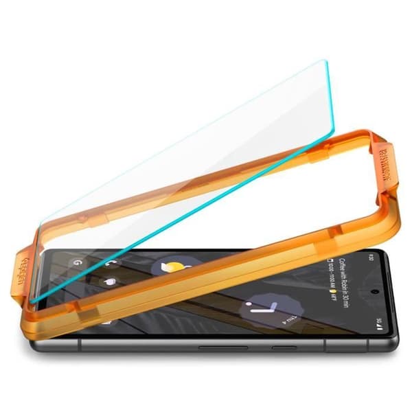 Skärmskydd - Spigen - GLAStR Fit - Google Pixel 7a - Härdat glas - Applikator ingår
