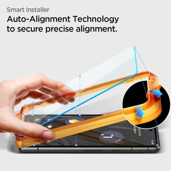 Skärmskydd - Spigen - GLAStR Fit - Google Pixel 7a - Härdat glas - Applikator ingår