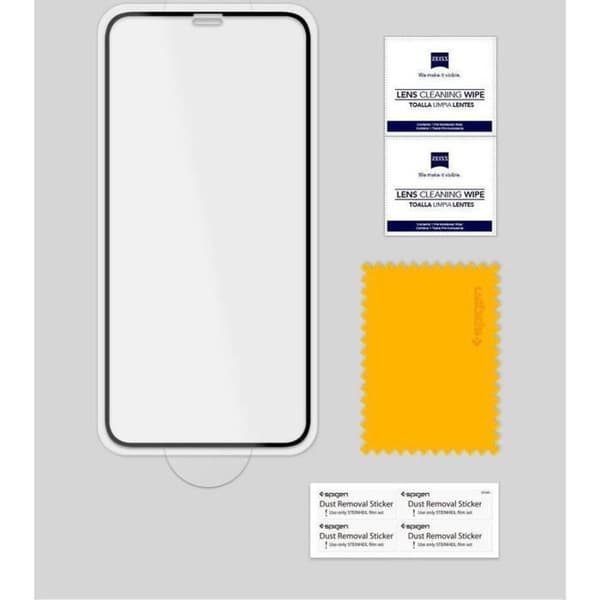 Skärmskydd - SPIGEN - GLAStR - Härdat glas - Svart - Repbeständig