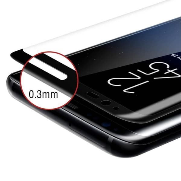 Force Glass Samsung Galaxy S8 Plus Skärmfilm i härdat glas - Svart med livstidsgaranti