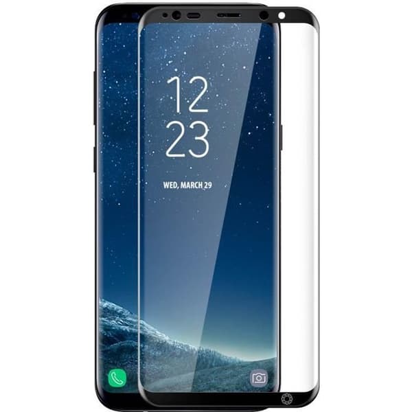 Force Glass Samsung Galaxy S8 Plus Skärmfilm i härdat glas - Svart med livstidsgaranti