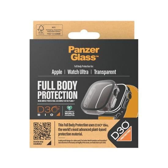 Coque PanzerGlass Full Body skydd för Apple Watch 49mm Transparent med D3O
