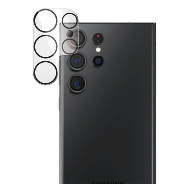 Samsung Galaxy S23 Ultra härdat glas kamera skärmskydd PanzerGlass
