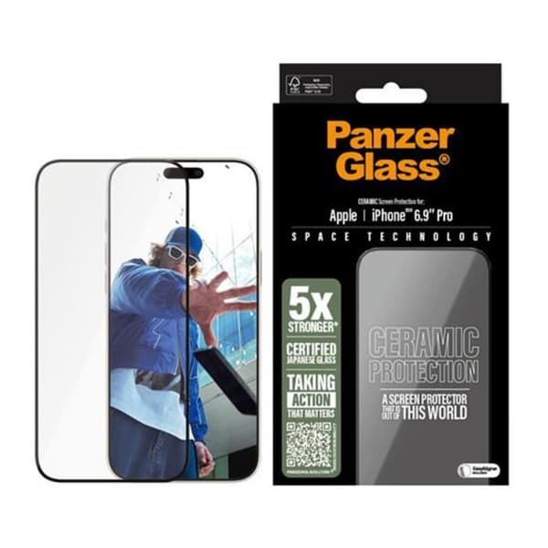 Skärmskydd - PANZERGLAS - iPhone 16 Pro Max - Oleofobisk - Anti-repa - Vitrokeramik