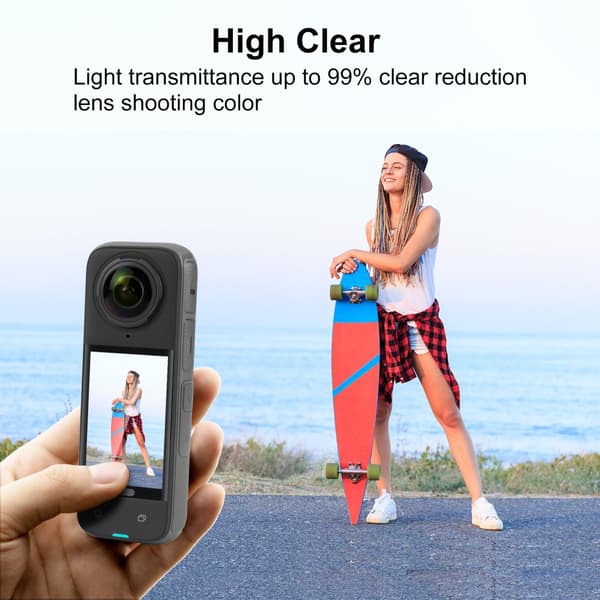 INF Premium härdat glasskärmskydd för Insta360 X5 (2-pack)