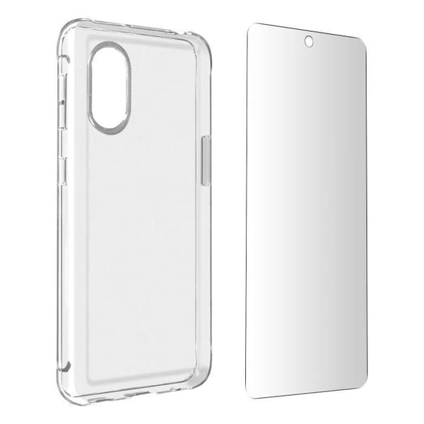 Fodral till Samsung Xcover 5 Mjukt och härdat glas skärmfilm 4Smarts Transparent