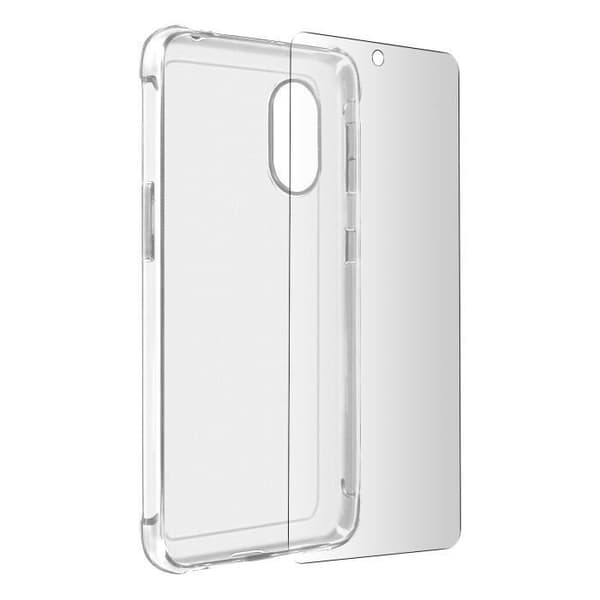 Fodral till Samsung Xcover 5 Mjukt och härdat glas skärmfilm 4Smarts Transparent