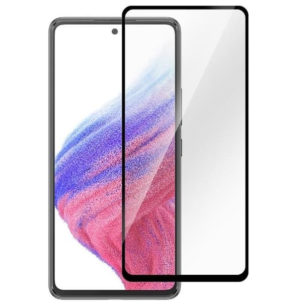 Skärmskydd i härdat glas för Samsung Galaxy A53 5G - ESTUFF - Svart - Reptålig