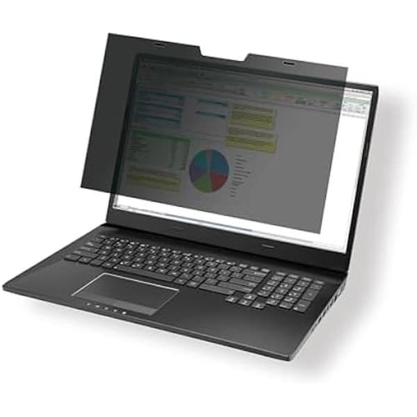 HÅLLBAR - Magnetisk sekretessfilter - För 16" 16:10 PC-skärm - Lätt montering - Förvaringsficka inkluderad - Antracit, Grå