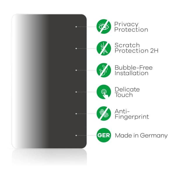 Upscreen Skydd Anti-Espion för Fujitsu Lifebook U7311 – Anti-Spionage Sekretessfilm Skydd för Skärm