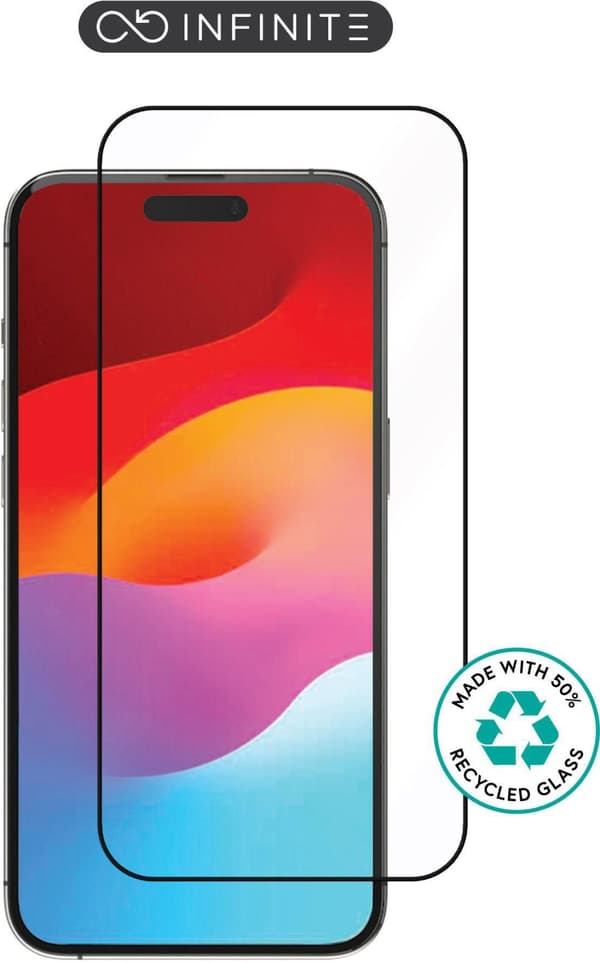 eSTUFF INFINITE Härdat Glas Titan Shield för iPhone 15 Heltäckande, ES501401