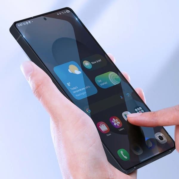 Härdat glas för Galaxy S25 Ultra Hårdhetsgrad 9H Repellerande Total täckning Akashi Svart