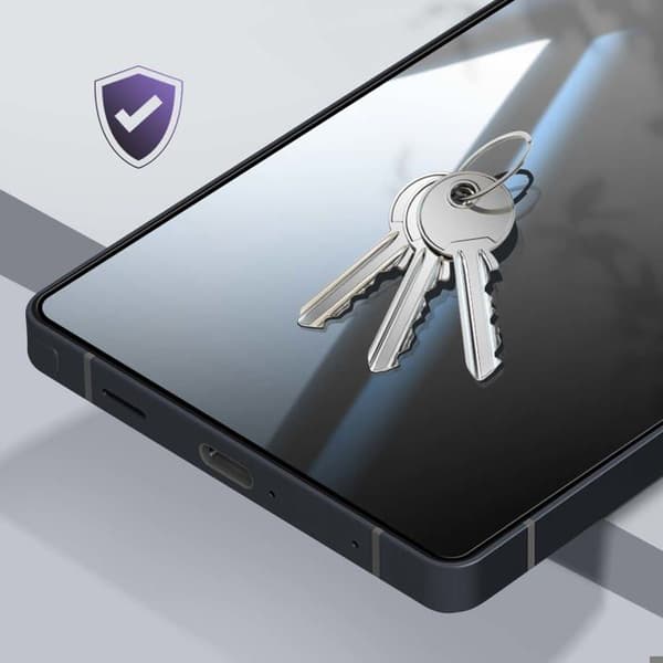 Härdat glas för Galaxy S25 Ultra Hårdhetsgrad 9H Repellerande Total täckning Akashi Svart