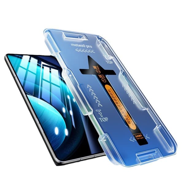 INF Karkaistu lasinen näytönsuoja asettimella Vivo X80 Pro -puhelimelle