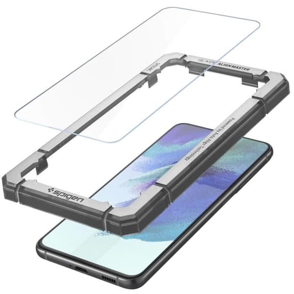 Skärmskydd - SPIGEN - AlignMaster Cover - Härdat glas - Kompatibel Samsung Galaxy S21 FE - 2 st