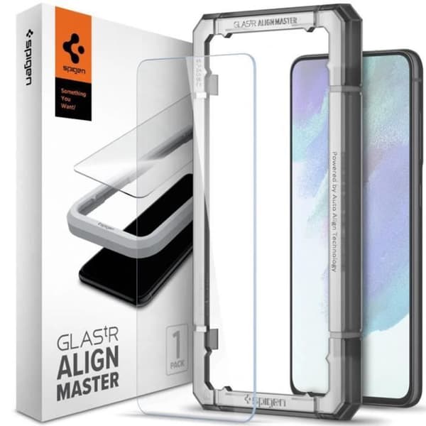 Skärmskydd - SPIGEN - AlignMaster Cover - Härdat glas - Kompatibel Samsung Galaxy S21 FE - 2 st